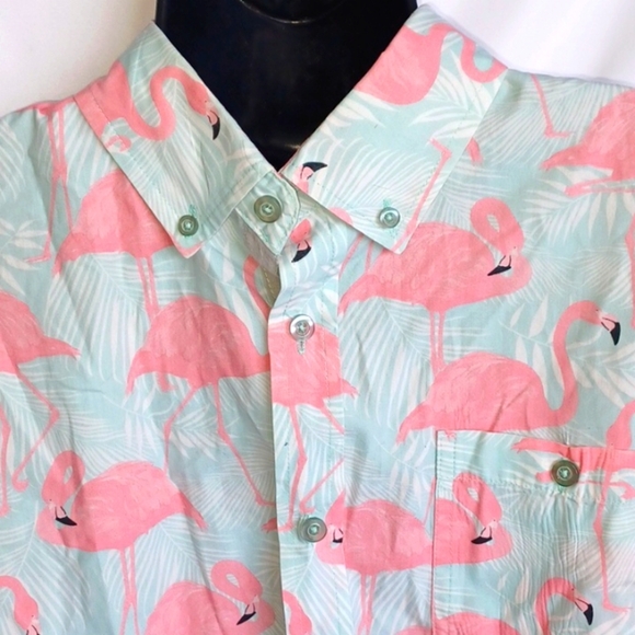 Artistry in Motion Flamingo Short Sleeve Woven size XL - Picture 2 of 8